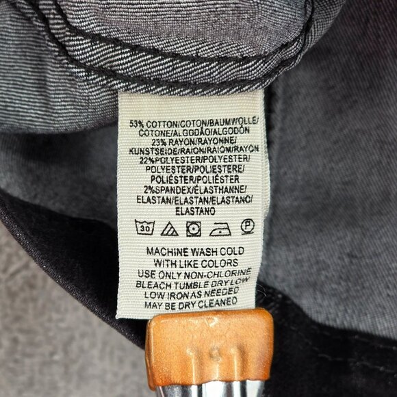 Free People Modern Femme Denim Stretch Skirt 10 Washed Out Faded Black Mini Goth - Picture 5 of 10